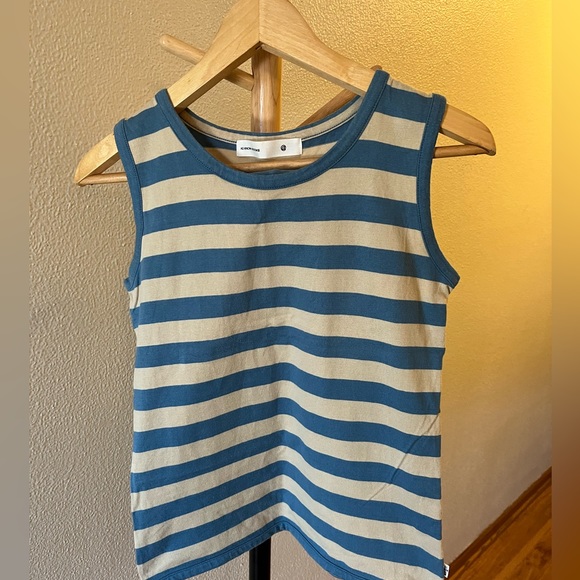 COPY - Woman’s Summer Tank Top XS Stripe Blue No Sleeve - Picture 4 of 13